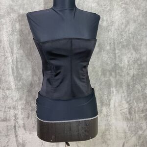 Vedette Corset Top Women’s size 36 Black Hook Eye Whimsy Goth Punk Emo Bustier